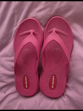 Okabashi Size 6 Hot Pink Women's Flip Flops